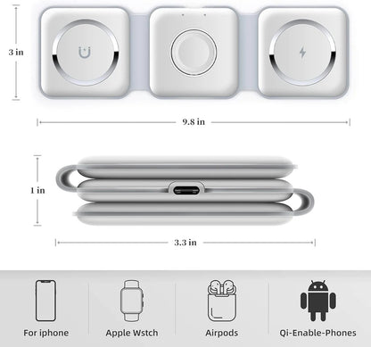 Base Cargador magnetico plegable 3 en 1