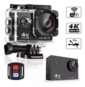 Camara 4k Deportiva Wifi Sumergible Con Control