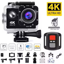 Camara 4k Deportiva Wifi Sumergible Con Control